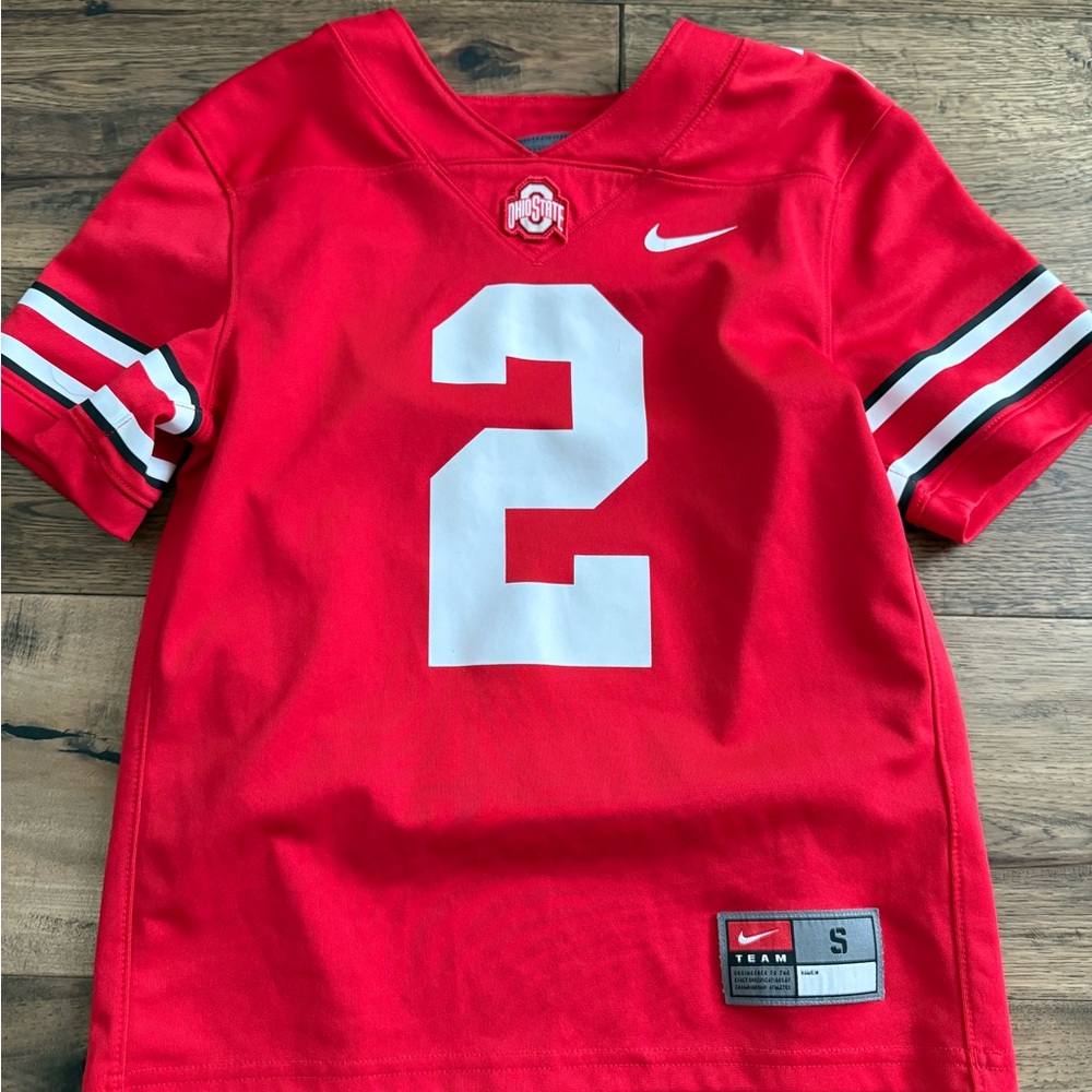 Nike Kids Scarlet and White Jersey, Chase Young #2, very gently used.  Youth S.
